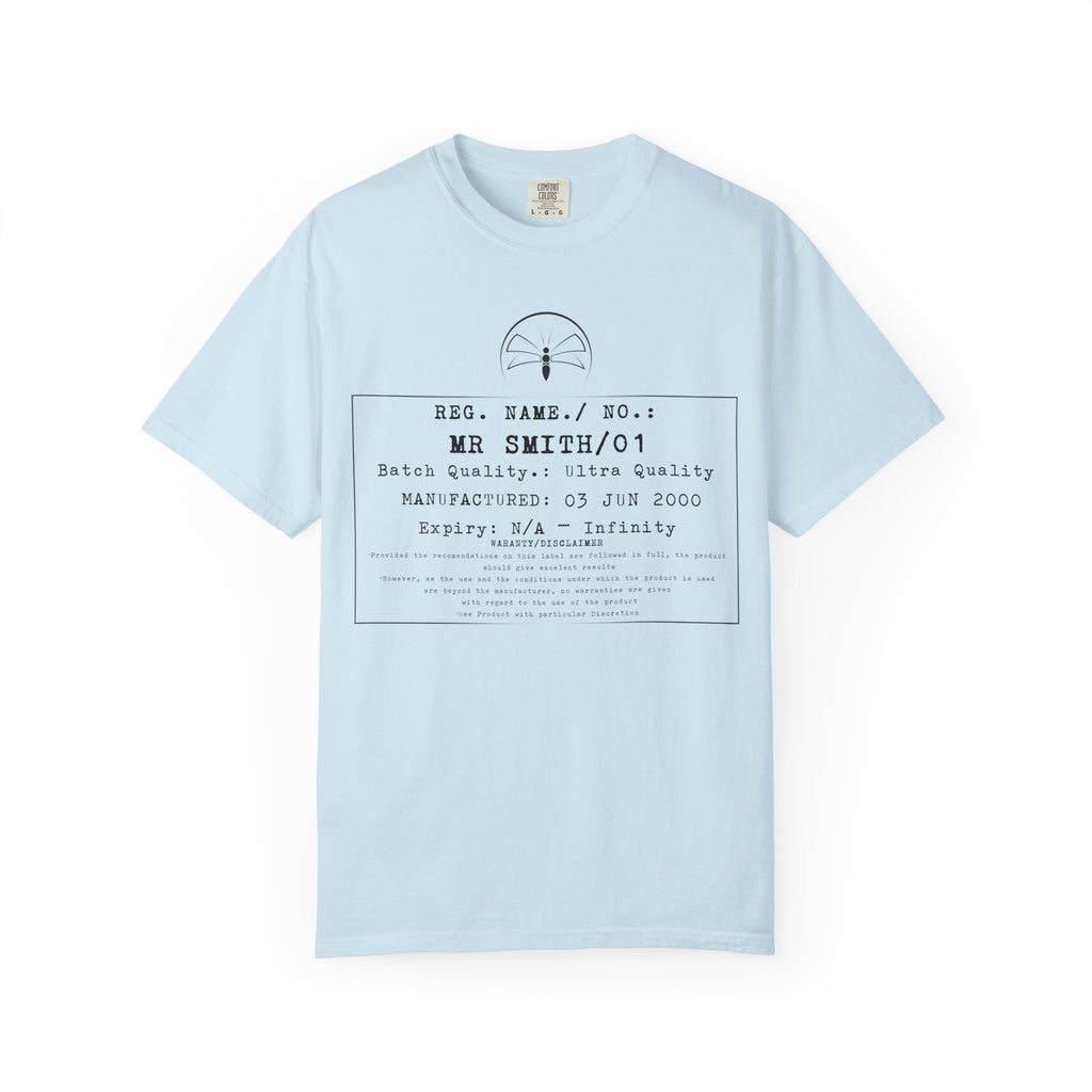 Front Print Personalised Details Stamp (Manufacturing Details Imitation) With Wasp Logo T-Shirt