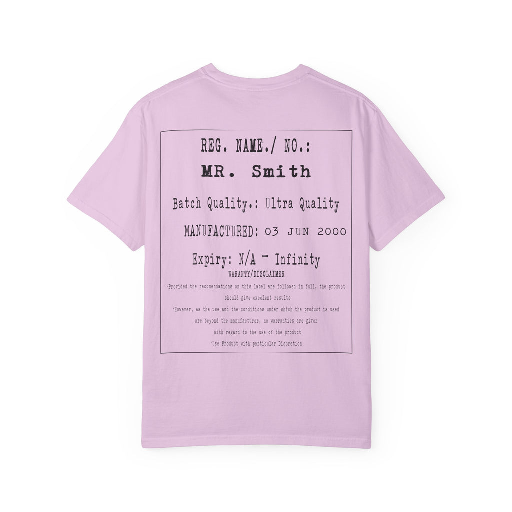 Back  Print Personalised Details Stamp (Manufacturing Details Imitation) With Wasp Logo T-Shirt