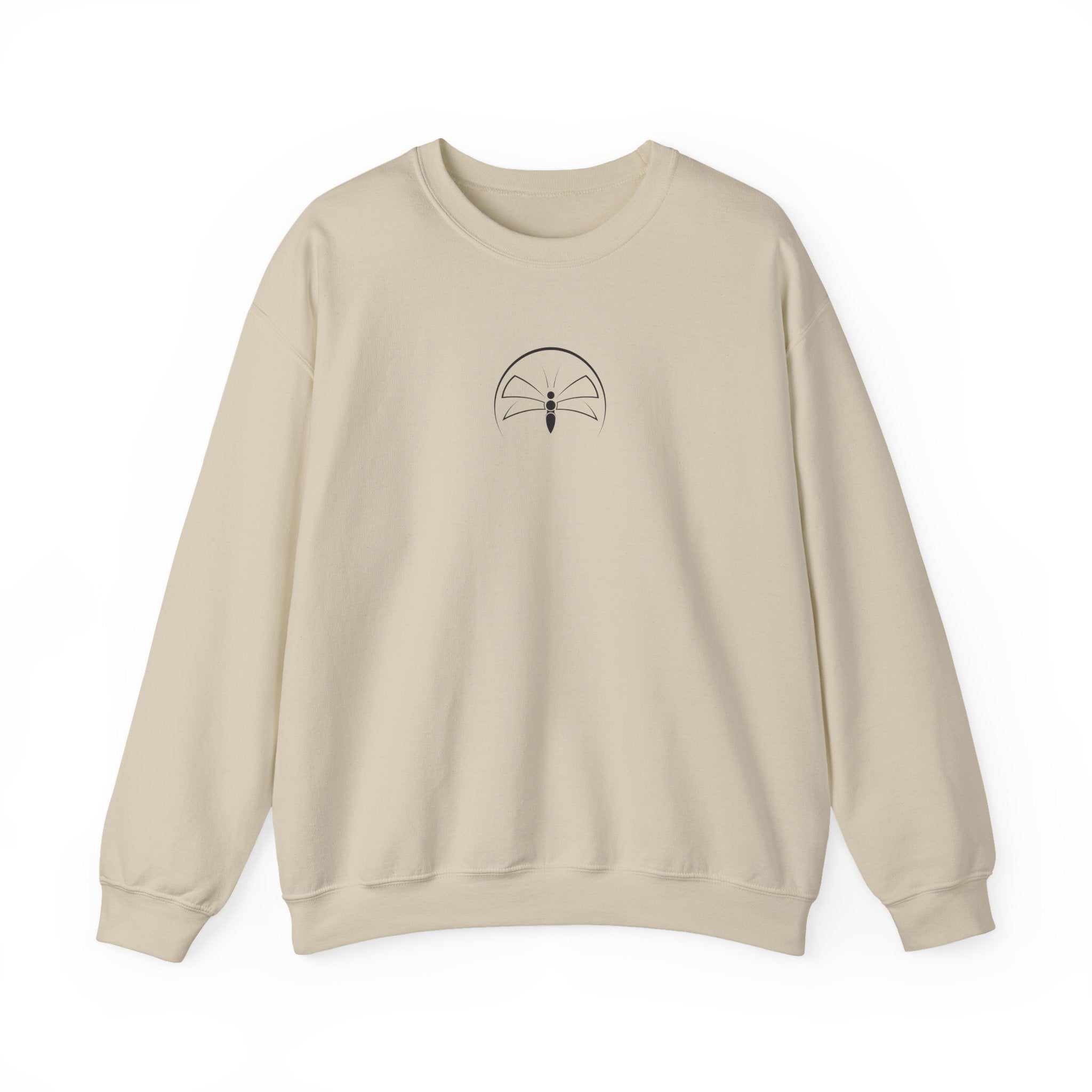 Back  Print Personalised Details Stamp (Manufacturing Details Imitation) With Wasp Logo Crewneck Sweatshirt