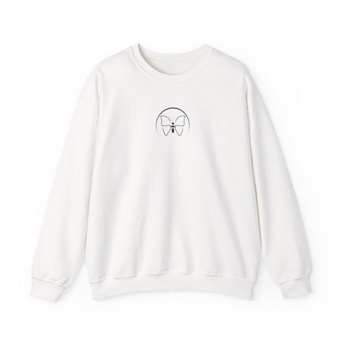 Back  Print Personalised Details Stamp (Manufacturing Details Imitation) With Butterfly Logo Crewneck Sweatshirt
